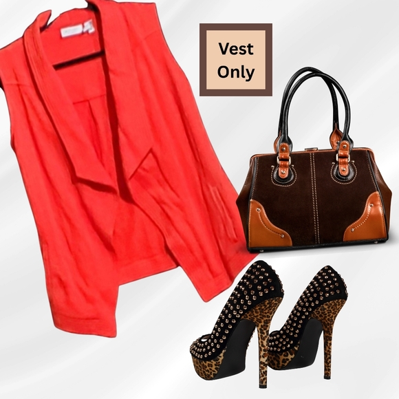 Chico's Jackets & Blazers - Weekends by Chico's Red Vest